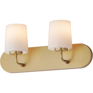 M12892WTNAB 2 Bulb Bathroom Lighting - White / Natural Aged Brass M12892WTNAB 2 Bulb Bathroom Lighting - White / Natural Aged Brass