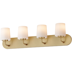 M12894WTNAB 4 or More Bulb Bathroom Lighting - White / Natural Aged Brass M12894WTNAB 4 or More Bulb Bathroom Lighting - White / Natural Aged Brass