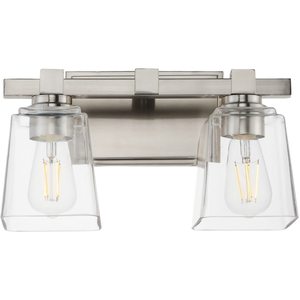 M21382CLSN 2 Bulb Bathroom Lighting - Satin Nickel M21382CLSN 2 Bulb Bathroom Lighting - Satin Nickel