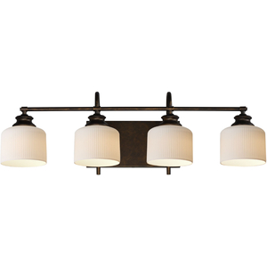 M21494WTOI 4 or More Bulb Bathroom Lighting - White / Oil Rubbed Bronze M21494WTOI 4 or More Bulb Bathroom Lighting - White / Oil Rubbed Bronze