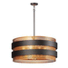 Maxim M31207OIAB Oil Rubbed Bronze / Antique Brass Drum Pendant