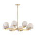 Maxim M32476SWSBRBP Satin Brass / Brushed Platinum Mini Chandelier