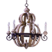 Maxim M39605SW Senora Wood Mid Sized Chandelier