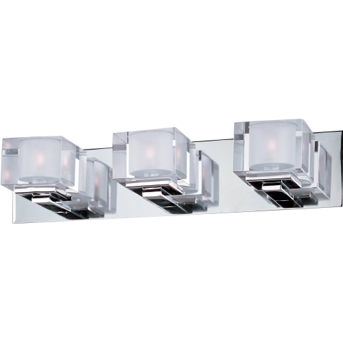 M10003CLPC Cubic 3 Bulb Bathroom Lighting - Polished Chrome