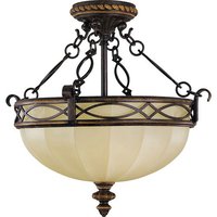  Edwardian Semi Flush Mount Ceiling Light - Walnut