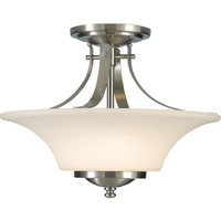  Barrington Semi Flush Mount Ceiling Light - Brushed Steel
