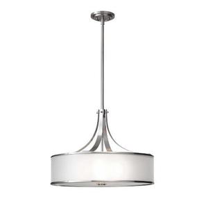 GLF23434BS Casual Luxury Drum Pendant Pendant Light - Brushed Steel