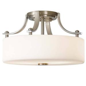 GLSF259BS Sunset Drive Semi Flush Mount Ceiling Light - Brushed Steel