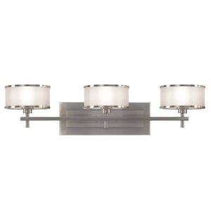 GLVS13703BS Casual Luxury 3 Bulb Bathroom Lighting - Brushed Steel