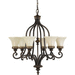 Generation Lighting GLF22246WAL Walnut Mid Sized Chandelier