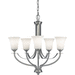 Generation Lighting GLF22525BS Brushed Steel Mid Sized Chandelier