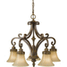 Generation Lighting GLF23975WAL Walnut Mid Sized Chandelier