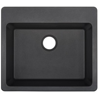  Totten White/Color Dual Mount Single Bowl Kitchen Sink - Gray