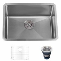  Stainless Steel Undermount - Single Bowl Kitchen Sink - Satin Stainless Steel