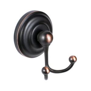 MBHWRH2BL11P Santi Robe Hook Bathroom Accessory - Vintage Bronze MBHWRH2BL11P Santi Robe Hook Bathroom Accessory - Vintage Bronze
