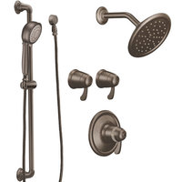  Exact Temp Two Wall Power Custom Shower System - Oil Rubbed Bronze