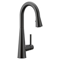  Sleek Single-Hole Bar Faucet - Matte Black
