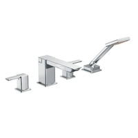  90 Degree Deck Mount With Handshower Tub Faucet - Chrome