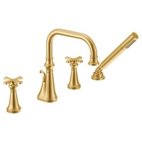  Colinet Deck Mount With Handshower Tub Faucet - Brushed Gold