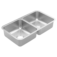  Stainless Steel Undermount - Double Bowl Kitchen Sink - Stainless Steel