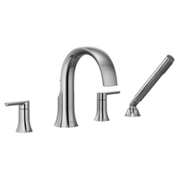  Doux Deck Mount With Handshower Tub Faucet - Chrome