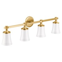  Flara 4 or More Bulb Bathroom Lighting - Brushed Gold