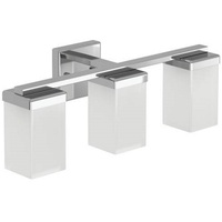  90 Degree 3 Bulb Bathroom Lighting - Chrome
