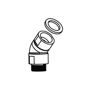 M1417WR Wall Supply Elbow Shower Accessory - Wrought Iron
