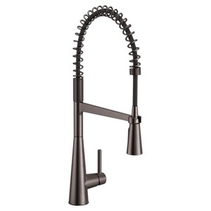 M5925BLS Sleek Pull-Out Spray Kitchen Faucet - Black Stainless