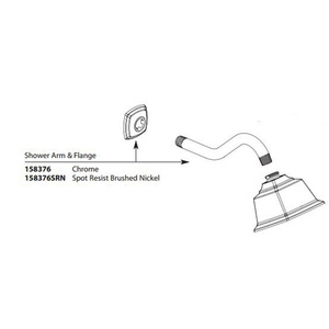 M158376SRN Shower Arm Shower Accessory - Spot Resist Brushed Nickel