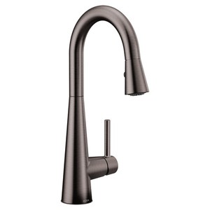 M7664BLS Sleek Single-Hole Bar Faucet - Black Stainless M7664BLS Sleek Single-Hole Bar Faucet - Black Stainless