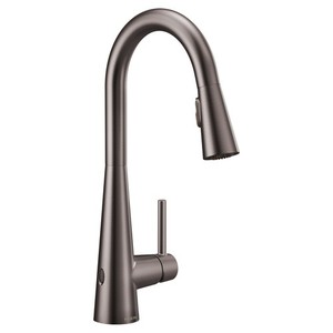 M7864EWBLS Sleek Pull-Out Spray Kitchen Faucet - Black Stainless