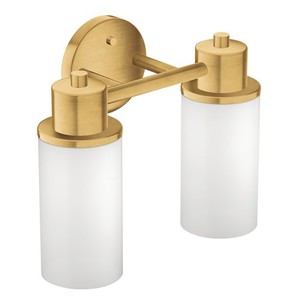 MDN0762BG Iso 2 Bulb Bathroom Lighting - Brushed Gold