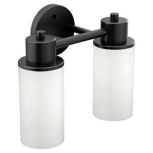 MDN0762BL Iso 2 Bulb Bathroom Lighting - Matte Black