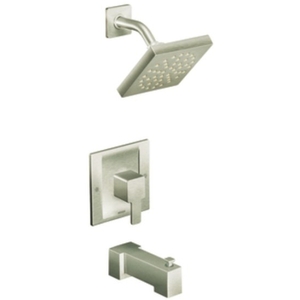 MTS2713EPBN/MOE2510 90 Degree One Handle Tub & Shower Faucet - Brushed Nickel