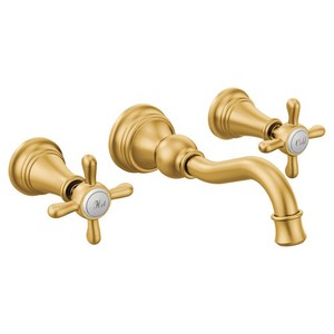 MTS42112BG/M9700 Weymouth Wall Mount Bathroom Faucet Bathroom Faucet - Brushed Gold