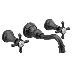 MTS42112BL/M9700 Weymouth Wall Mount Bathroom Faucet Bathroom Faucet - Matte Black