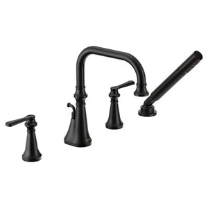 MTS44504BL/M9792 Colinet Deck Mount With Handshower Tub Faucet - Matte Black