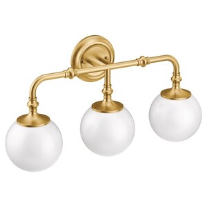 MYB0563BG Colinet 3 Bulb Bathroom Lighting - Brushed Gold