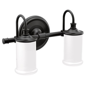 MYB6462BL Belfield 2 Bulb Bathroom Lighting - Matte Black