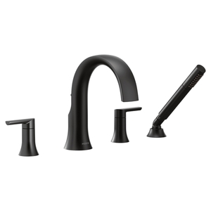 MTS984BL/M9792 Doux Deck Mount With Handshower Tub Faucet - Matte Black