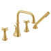 Moen MTS44506BG/M9792 Brushed Gold Deck Mount Tub Faucet With Handshower