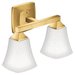 Moen MYB5162BG Brushed Gold 2 Bulb Bathroom Light