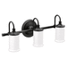 Moen CSIYB6463BL Matte Black 3 Bulb Bathroom Light