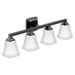 Moen MYB5164BL Matte Black 4 or more Bulb Bathroom Light