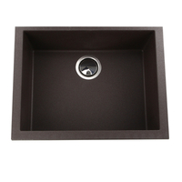  Plymouth Collection White/Color Undermount - Single Bowl Kitchen Sink - Brown