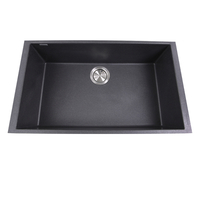  Plymouth Collection White/Color Undermount - Single Bowl Kitchen Sink - Black