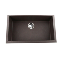  Plymouth Collection White/Color Undermount - Single Bowl Kitchen Sink - Brown