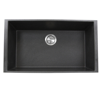  Plymouth Collection White/Color Undermount - Single Bowl Kitchen Sink - Black