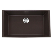  Plymouth Collection White/Color Undermount - Single Bowl Kitchen Sink - Brown